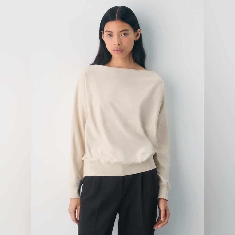 NWT - Aritzia Babaton Inspiration Sweater - Wonder Yarn - Size Small - Birch